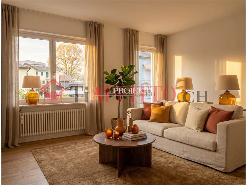 LUMINOSO 4,5 LOCALI CON GIARDINO A COLDRERIO / ArtProjekt SA